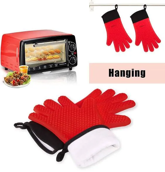 Bbq Gloves Grilling Gloves Heat Resistant Oven Gloves Kitchen Silicone Oven Mitt