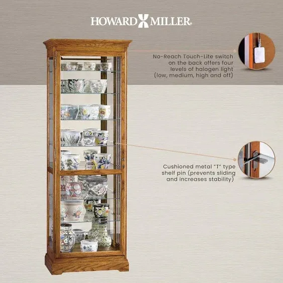 Howard Miller Traditional Espresso Wood Curio Cabinet Lowes.com