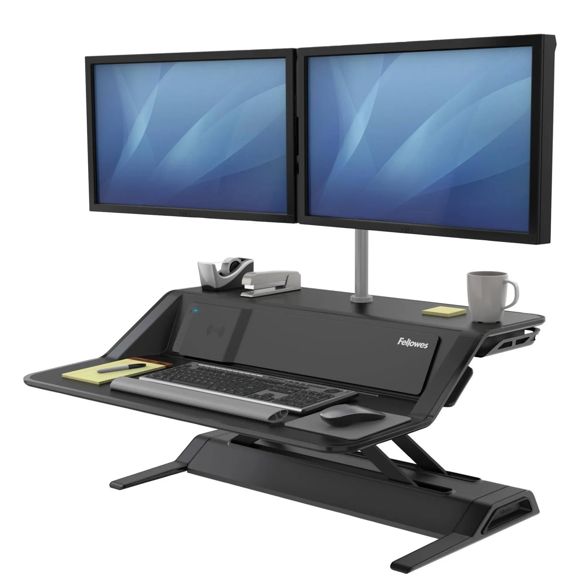 Fellowes Lotus™ DX Sit-Stand Workstation - Black