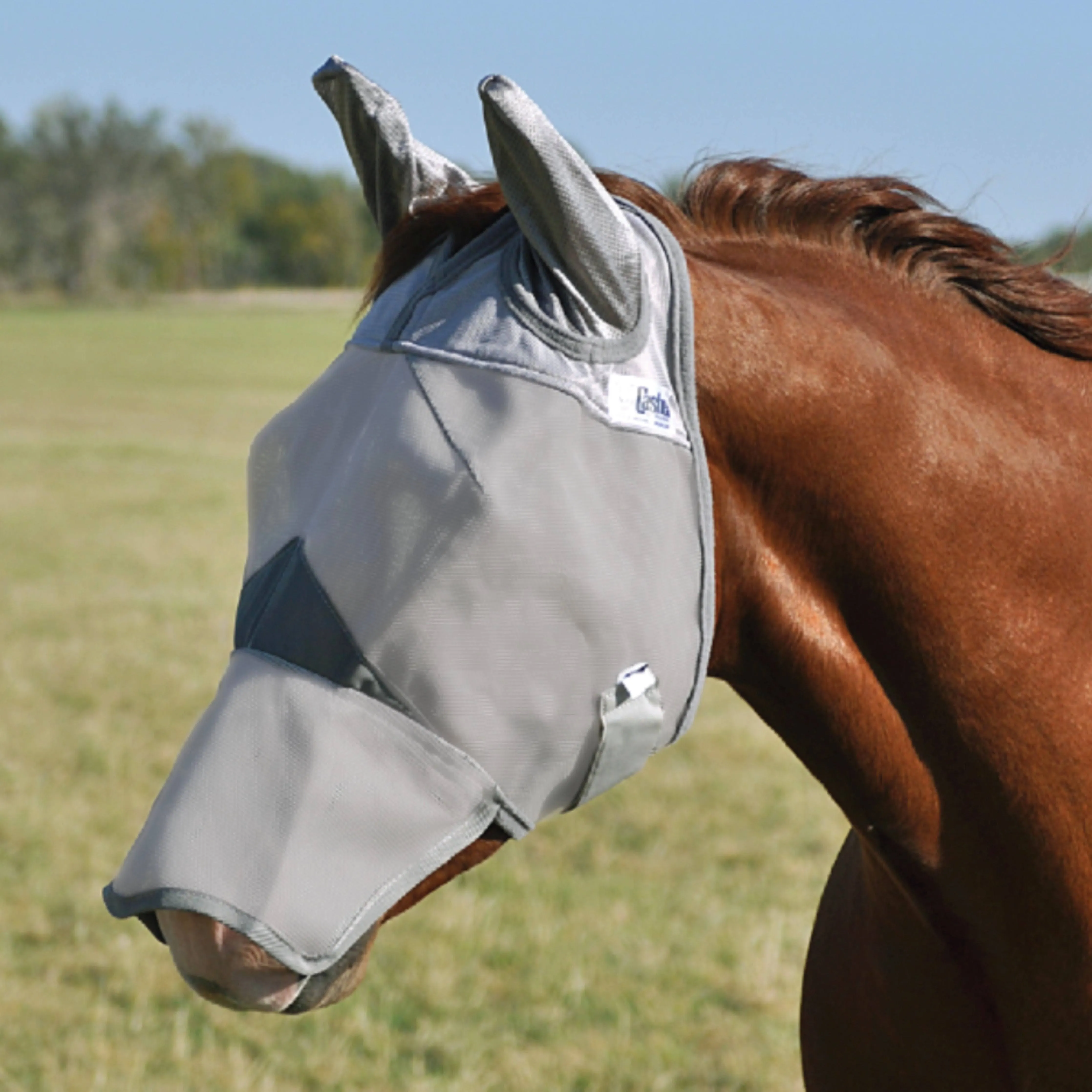 CASHEL STANDARD COOL FLY MASK for HORSE With COVERS Long NOSE sun protection