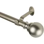 Elrene Nickel Cordelia Adjustable Ball Curtain Rod