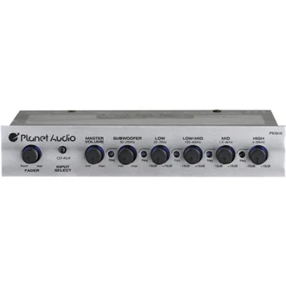 Planet Audio PEQ15 Half-DIN 5-Band Parametric Equalizer