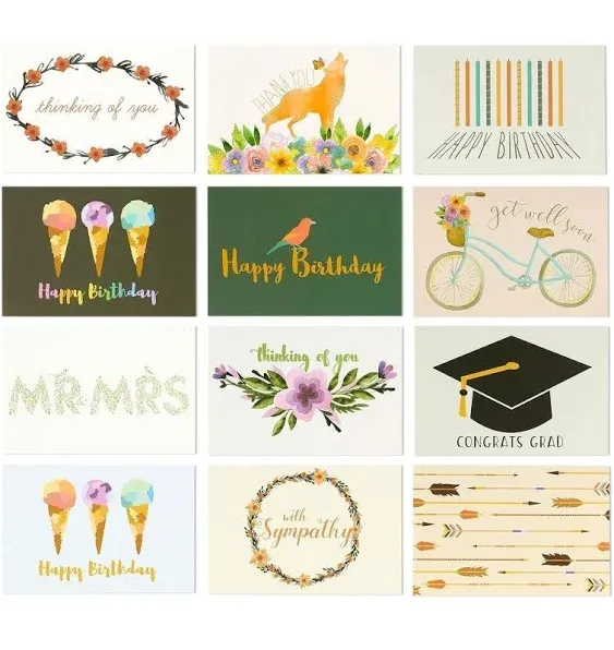 48 Pack Assorted All Occasion Greeting Cards