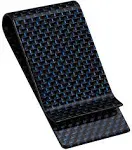 Serman Brands- Carbon Fiber Money Clip Credit Card Holder Slim Business Card Holder Clips for Men Glossy