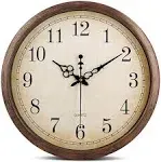 Bernhard Products Vintage Brown Wall Clock Silent Non  Assorted Colors , Sizes 