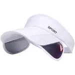 Summer Sun Visor Hat - Women Adjustable Golf Cap with Retractable Brim, UV Protection Beach/Tennis Sport Hat