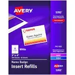 Avery Name Badge Insert Refills