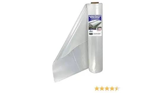 Sunview Greenhouse Plastic Clear 6 mil, 4 Year, Polyethylene Covering Film (20 ft ...