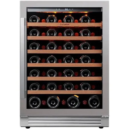 Ca'Lefort 24-in W 54-Bottles Stainless Steel Built-in /freestanding Indoor Wine Cooler CLF-WS24-LS