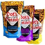 Circle of Drink Dot's Cinnamon Sugar Pretzels - Variety Pack - Dot's Southwest Flavored Sticks - Dot's Honey Mustard - 3, 16oz Packs