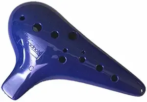 New Blue Color 12 Holes Alto C Ocarina Flute with Bag - Made In Taiwan