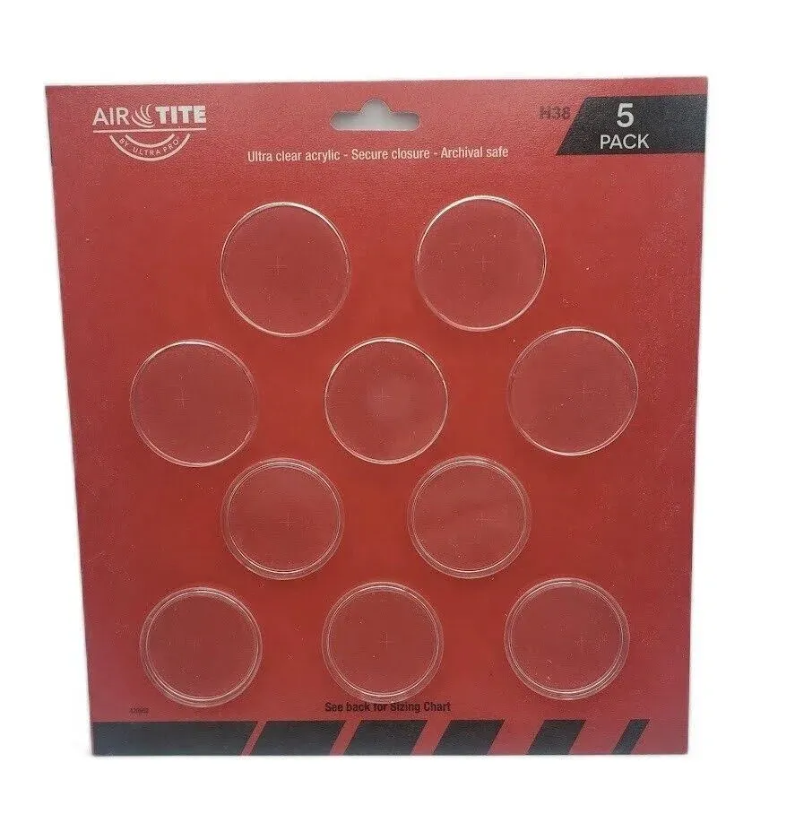 ULTRA PRO Coin Capsules - Air-Tite H38 Direct Fit Holder 5-Pack