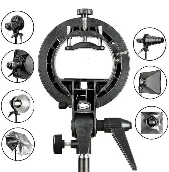 Godox S-Type Bracket Bowens Mount Holder for Speedlite Flash Snoot Softbox