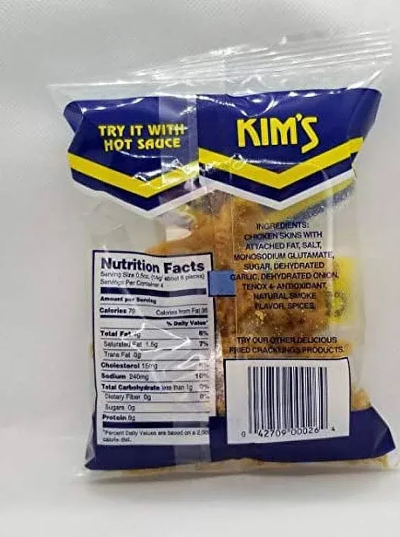 Kim's Chicken Cracklings (Original) pack of 6