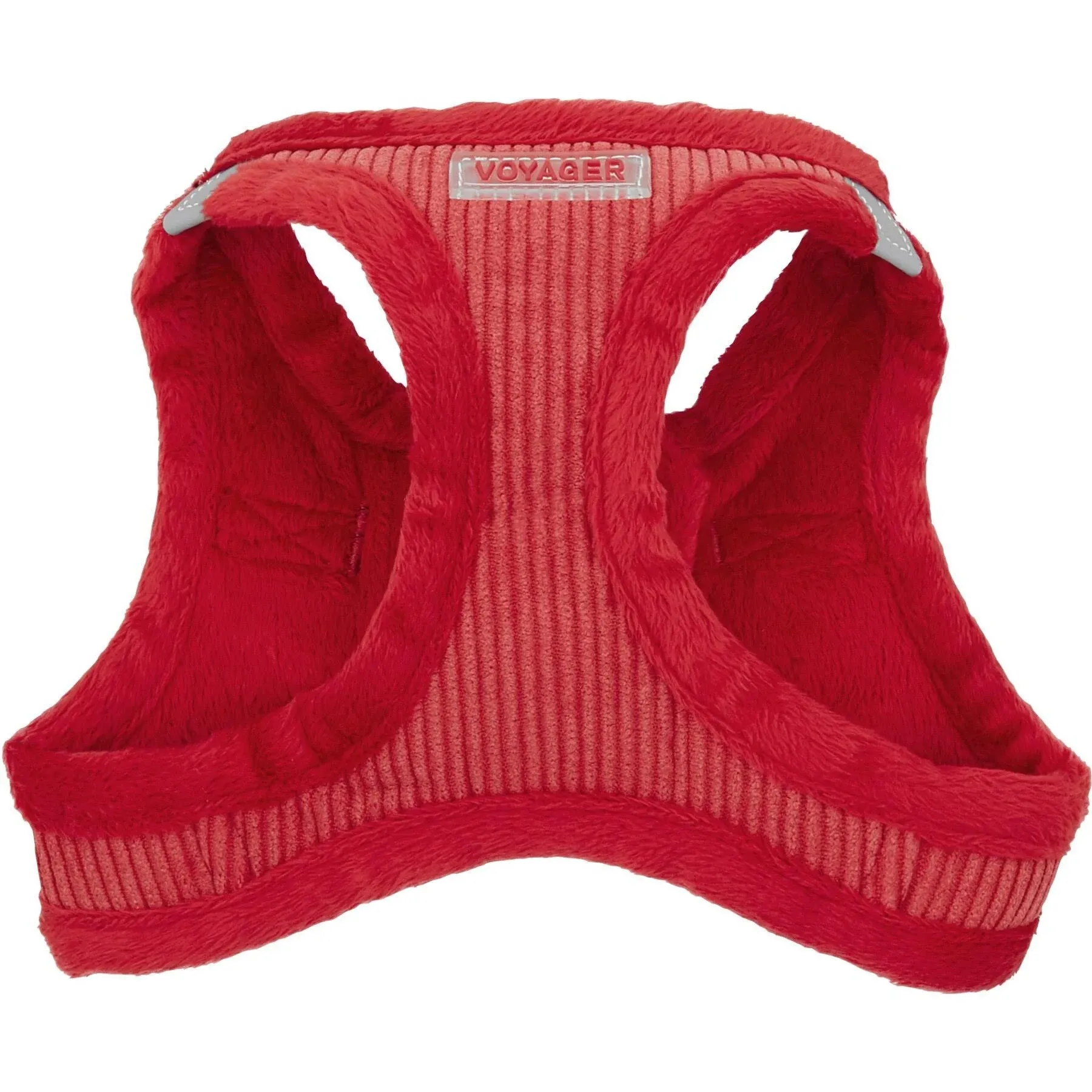 Best Pet Supplies Voyager Step-In Plush Dog Harness Soft Plush, Step in Vest Harness for Small and Medium Dogs by - Red Corduroy, S (Chest: 14.5-16"