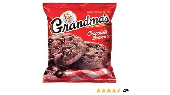 Grandma's Chocolate Brownie Cookie - 2 Cookies / Pack (33 Total Packs / 66 Cookies)