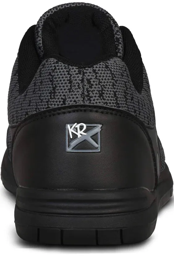 KR Strikeforce Mens Flyer Mesh Black/Steel Bowling Shoes