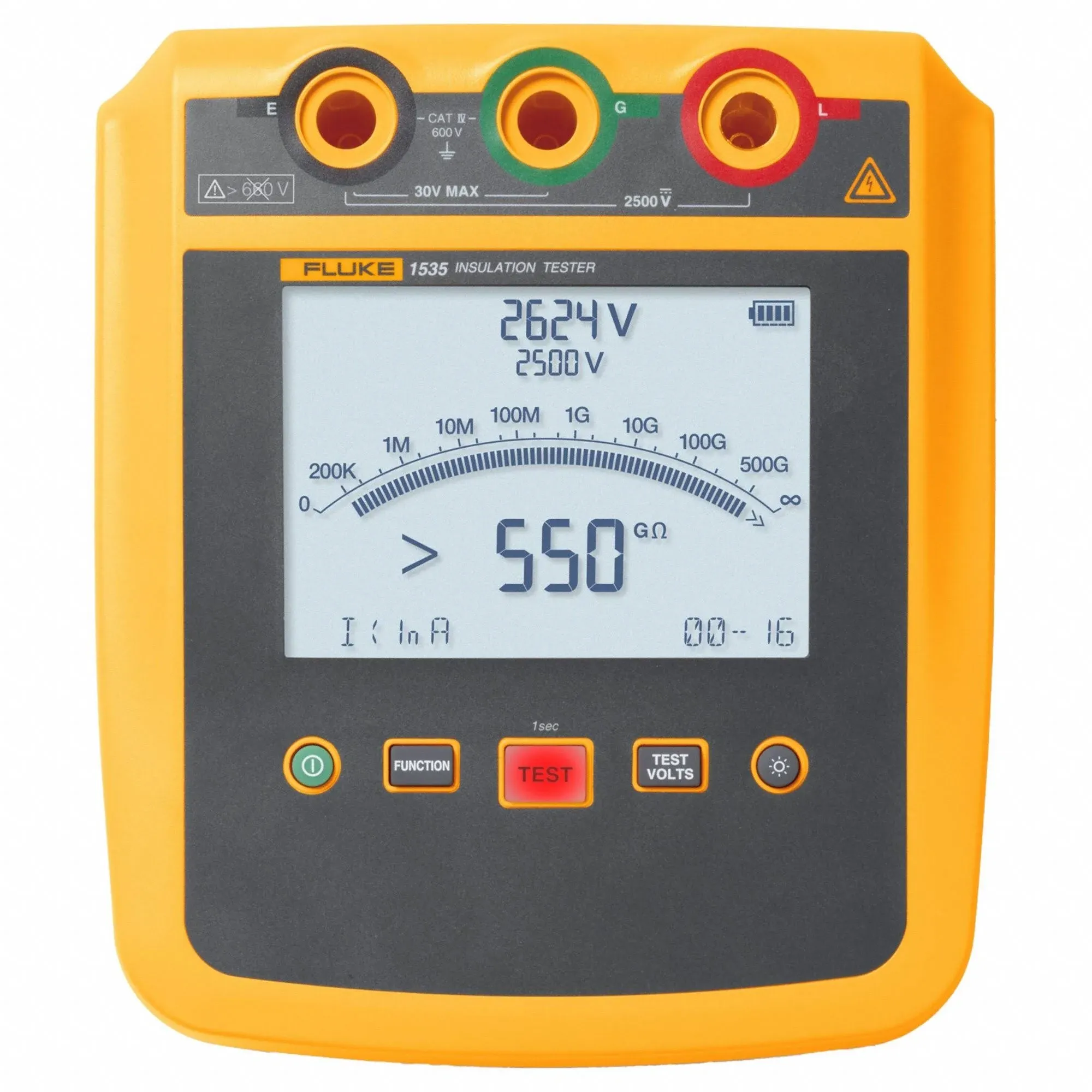 Fluke 1535 Megohmmeter/In<wbr/>sulation Resistance Tester, 2500V/500 GΩ