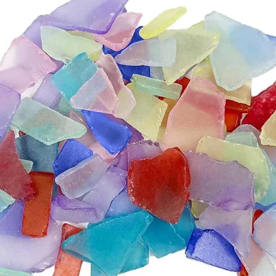 Nautical Crush Trading Sea Glass - Assorted Colored Sea Glass Mix - Sea Glass for Decoration and Craft (11 ounces)