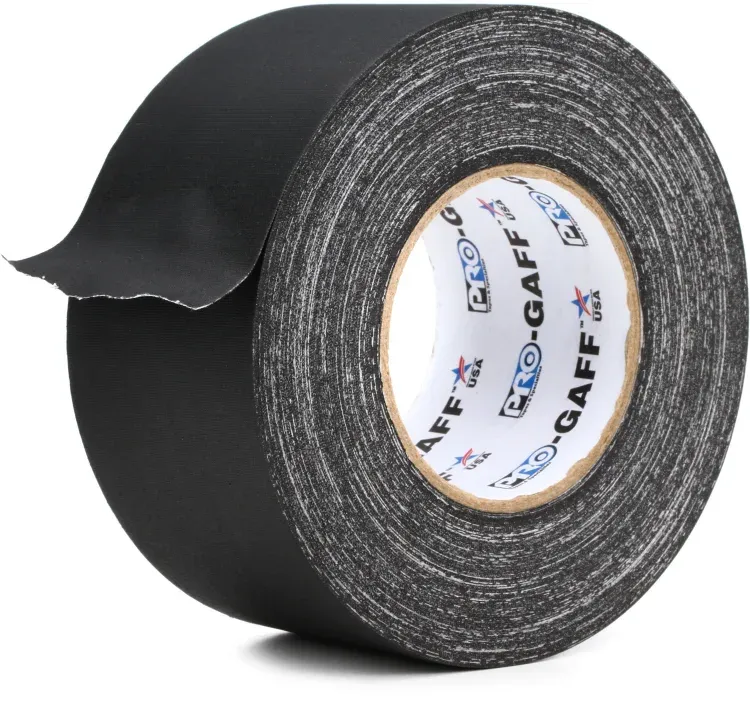 ProTapes Pro Gaff Premium Matte Cloth Gaffer's Tape With Rubber Adhesive, 11 mils Thick, 55 yds Length, 3" Width, Black (Pack of 1)