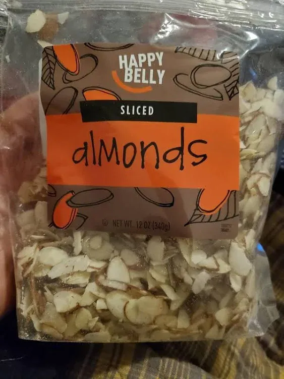 Amazon Brand - Happy Belly Sliced Almonds, 12 ounce (Pack of 1)