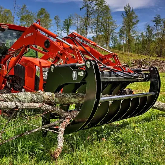 Titan Attachments 72" Extreme HD Root Grapple Rake Clamshell Attachment Bucket Skid Steer Tractor