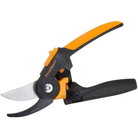 Fiskars Black/Orange Power Gear Softgrip Bypass Pruner 10 inch