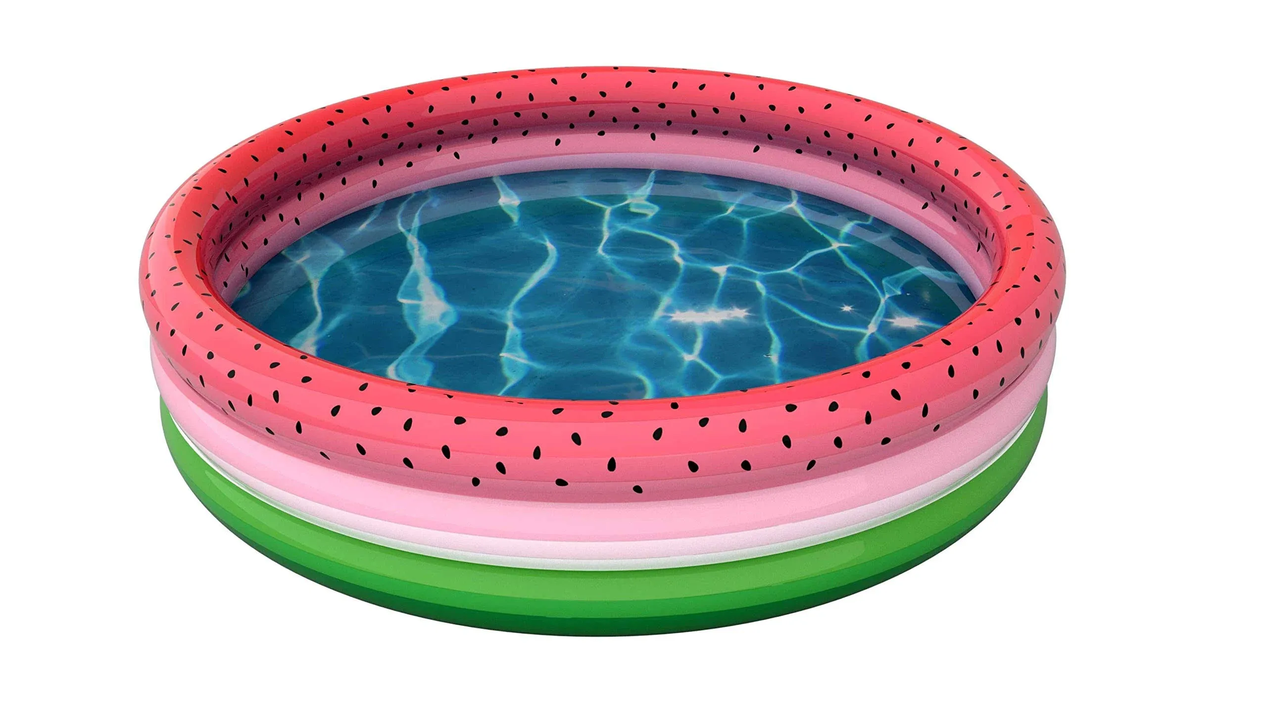 60 x 60 x 15 in Inflatable Sunning Pool Featuring a Watermelon