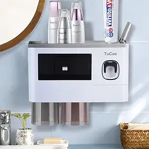  Automatic Toothpaste Dispenser Squeezer Wall Mount and Space-Saving 