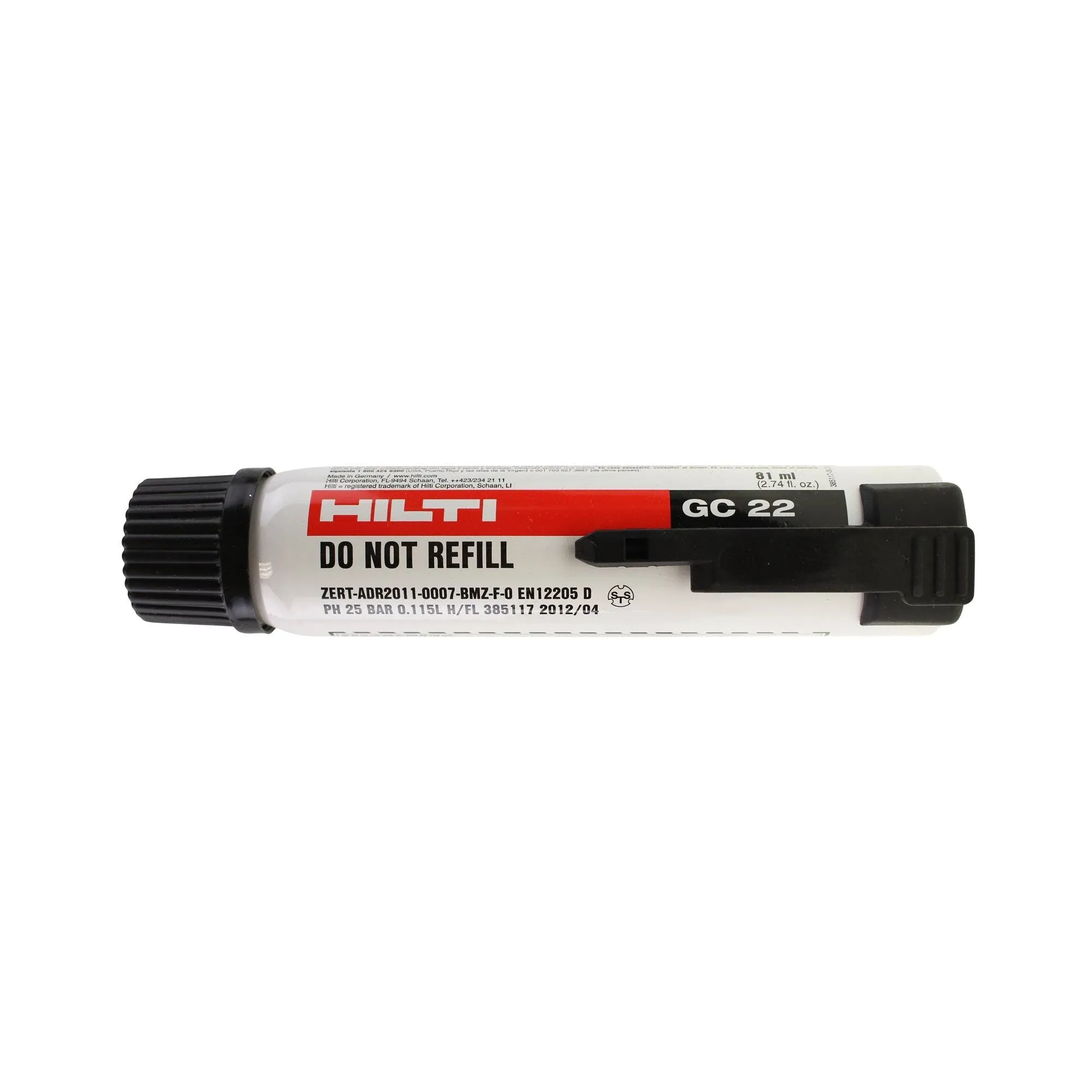 Hilti 38867 GC-22 Gas Canister for Gx-120, 2.74 fl. oz, 81ml