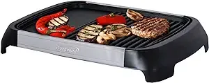 Brentwood 1200 W Electric Indoor Grill & Griddle, Black/Silver