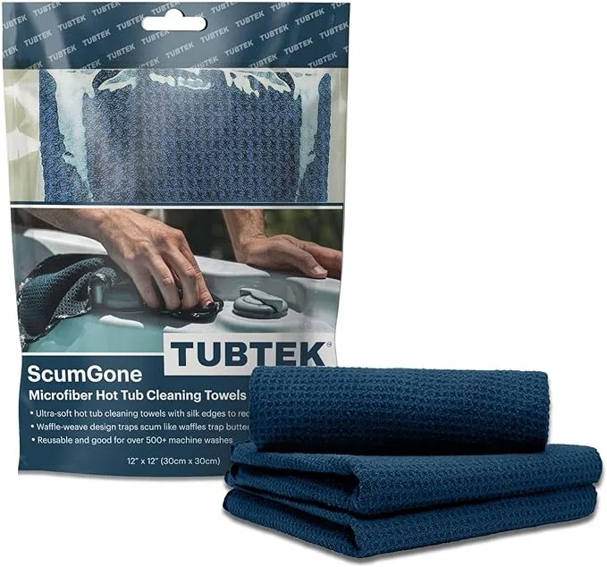 Microfiber Hot Tub Scum Remover Cleaning Towels | ScumGone Hot Tub Shell 