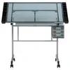 Studio Design Vision Craft Station Drafting Desk, Silver/Blue