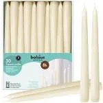 Ivory Taper Candles 10"" Unscented 30 Pack for Wedding Home Party Table Decor Spa