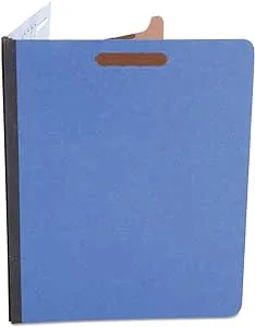 Universal UNV10201 Bright Colored Pressboard Classification Folders - Letter, Cobalt Blue (10/Box)