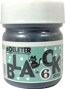 Deleter Manga Ink, Black 6, Sumi Type (India Ink) Black Ink for dip Pen & Brush, Matte Finish, Fast Dry, 30ml/Bottle, 1 Bottle (341-0008)