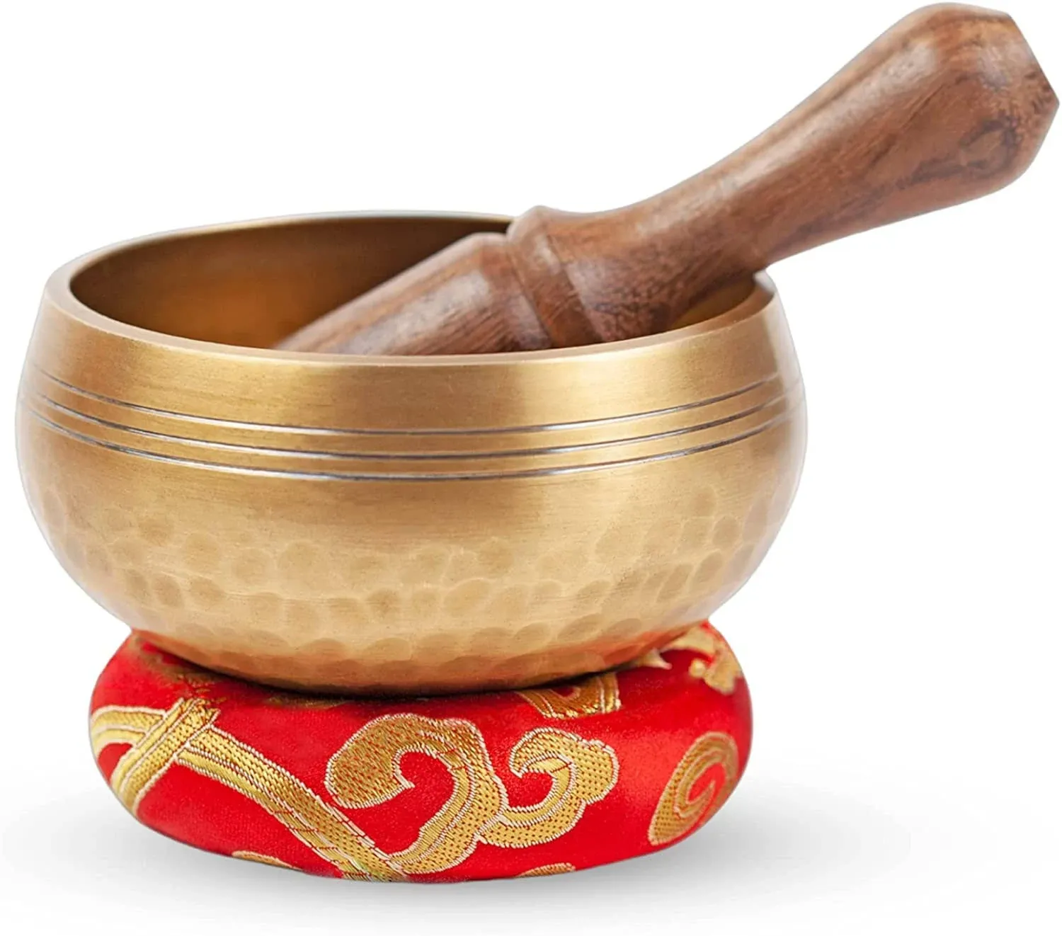 Himalayan Bazaar Tibetan Singing Bowl Set Easy to Play for Beginners Authentic Handcrafted Mindfulness Meditation Holistic Sound 7 Chakra Hea