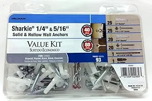 Sharkie 1/4 in & 5/16 in Solid & Hollow Wall Anchor Kit