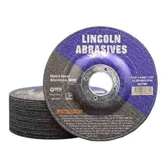 Lincoln Abrasives 25 PC Depressed Center 4-1/2" x .040" x 7/8" Cut-Off-Wheels ...