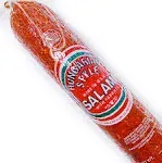 Bende Dry Salami Csabai With Paprika 2 lb - Authentic Hungarian Sausage, Perfect Cured Meat For Charcuterie Boards, Sandwiches, Delicious Deli Salami