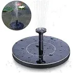 Solar Powered Fountain Pump With 4 Nozzles 1.4W, Ideal For Bird Baths, Ponds