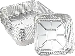 10pack 8 X 8 Aluminum Foil Pans Disposable Heavy Duty Square Baking Cake Pans Co