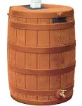 Good Ideas 50-Gallons Brown Plastic Rain Barrel Spigot Lowes.com