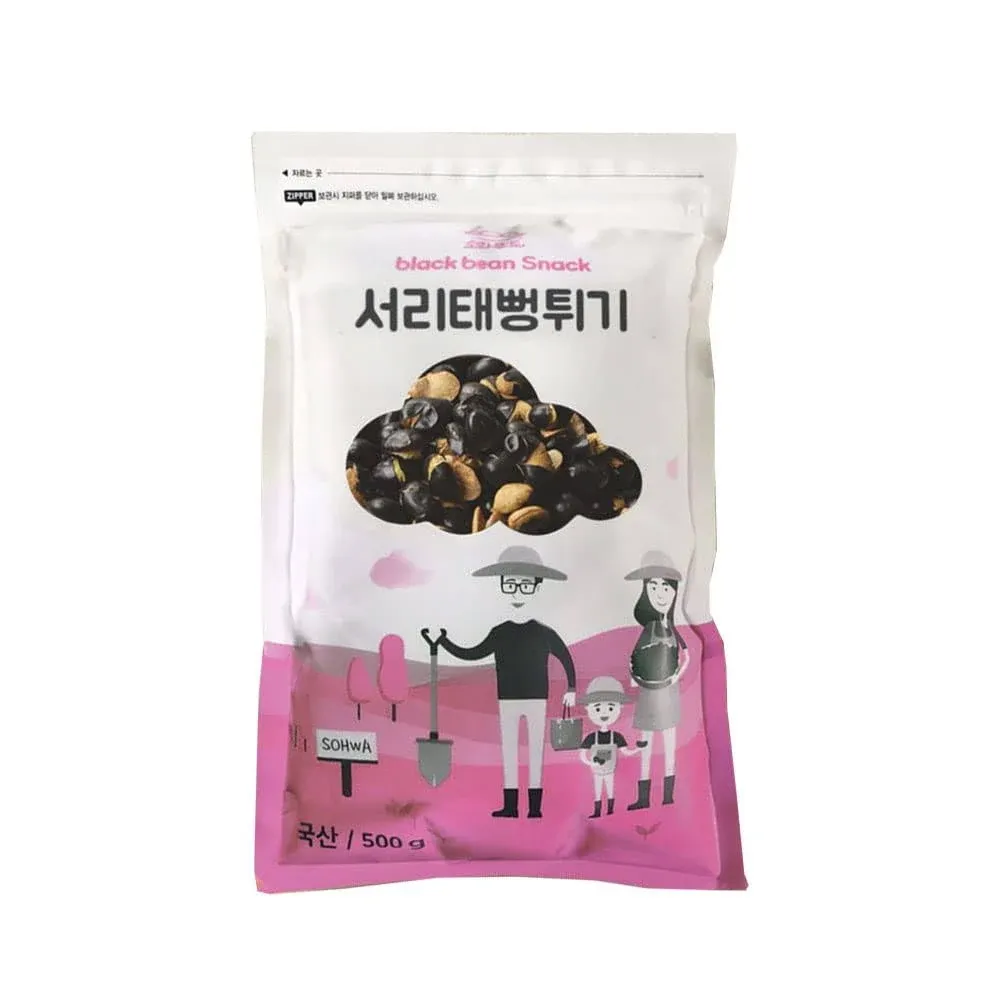 Sohwa Korean Crispy Roasted Black Bean Snack 500g 17.6oz