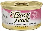 Purina Fancy Feast Grilled Gravy Wet Cat Food, Salmon & Shrimp Feast - (24) 3 oz. Cans