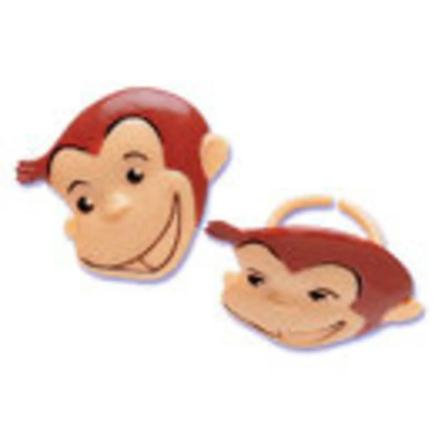 Curious George Cupcake Rings, Approx. 1.5, Food Safe (24 ct)