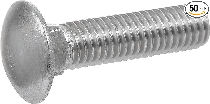 Hillman Stainless Steel, 1/4 x 2-Inch, 832518 Carriage Bolt, 50-Pack