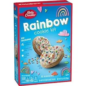 Betty Crocker Ready to Bake Rainbow Cookie Kit, 11.6 oz, 12 ct