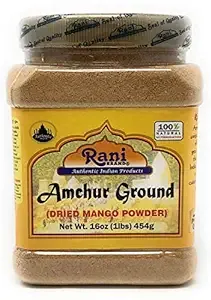 Rani Amchur (Mango) Ground Powder Spice 16oz (1lb) 454g PET Jar