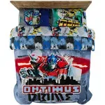 Franco Transformers Battle in Brooklyn Optimus Prime Kids Super Soft Comforter and Sheet Set with Sham, 5 Piece Full Size, (Official Licensed Product)